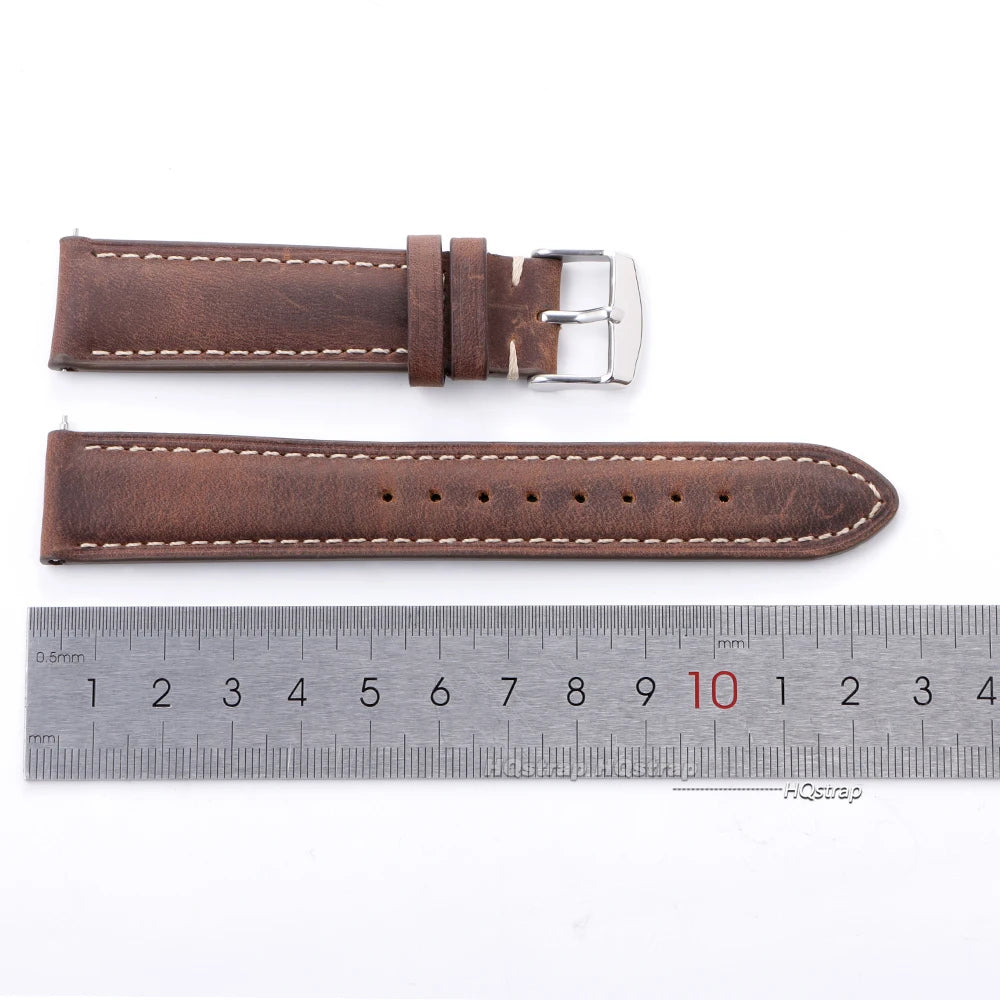 CowLost | product_id-hqstrap-genuine-cowhide-leather-watch-band-18-24mm-handmade-retro-strap-with-metal-buckle-quick-release-for-men-and-women |8
