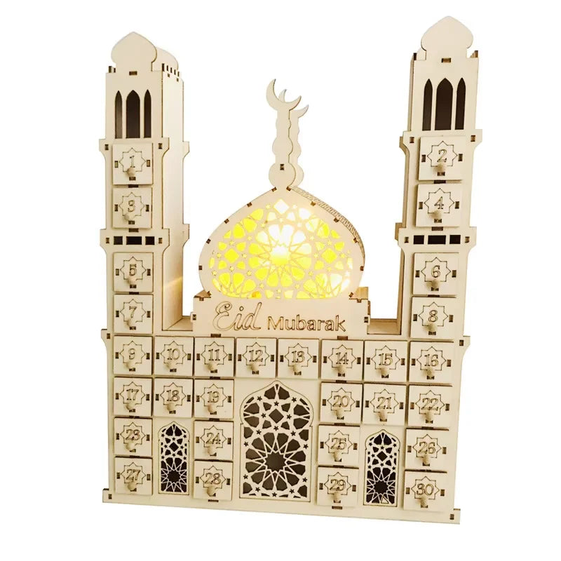 CowLost | ramadan-kareem-countdown-calendrier-wooden-eid-mubarak-ornament |1