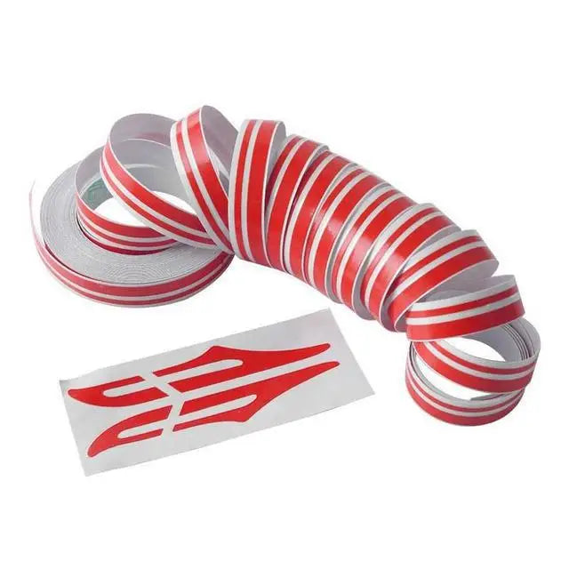 CowLost | 1pc-9-8m-1roll-car-waistline-body-decal-sticker-double-line-rubber-strip-fashion-personality-high-end-small-color-bar-auto-parts |24