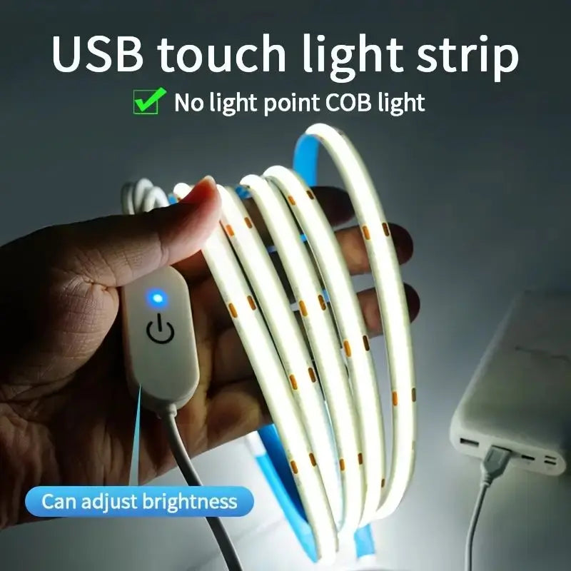 CowLost | light-ropes-strings-product_id-cob-led-strip-light-5v-usb-touch-dimmer-flexible-indoor-backlight-for-tv-mirror-wall-decor |17