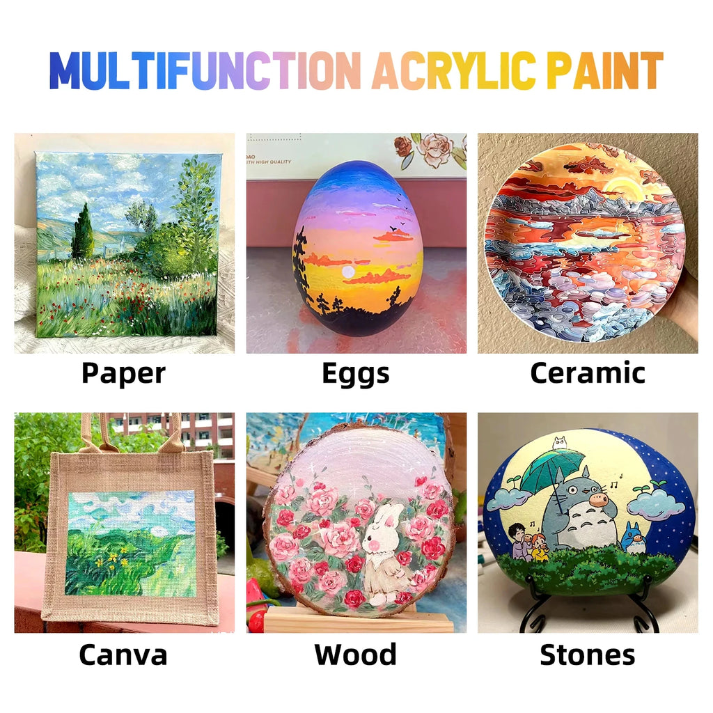CowLost | painting-canvas-product_id-acrylic-paint-set-12-24-colors-12ml-non-toxic-for-canvas-wood-fabric-glass-rock |7
