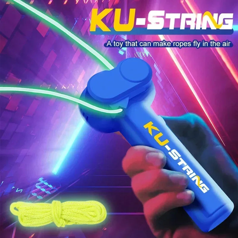 Launcher Loop Rope Toy Handheld Adjustable Speed Luminous Lasso Game for Kids and Adults