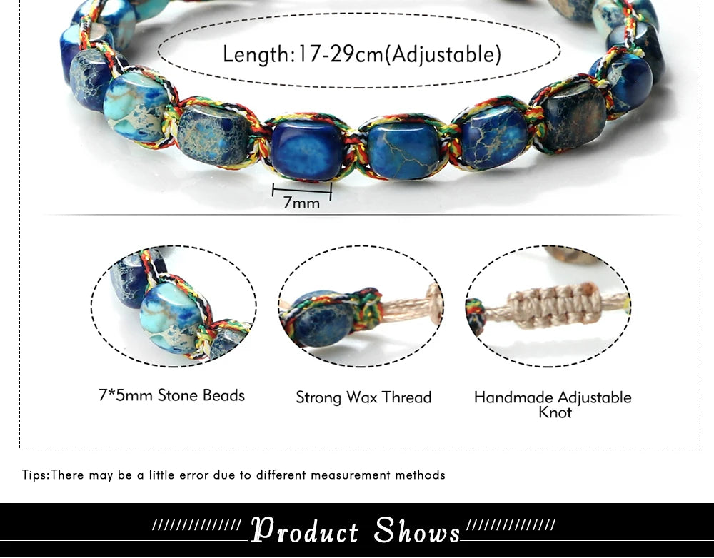 CowLost | badge-pass-holders-handmade-bohemian-imperial-stone-beaded-bracelet |10