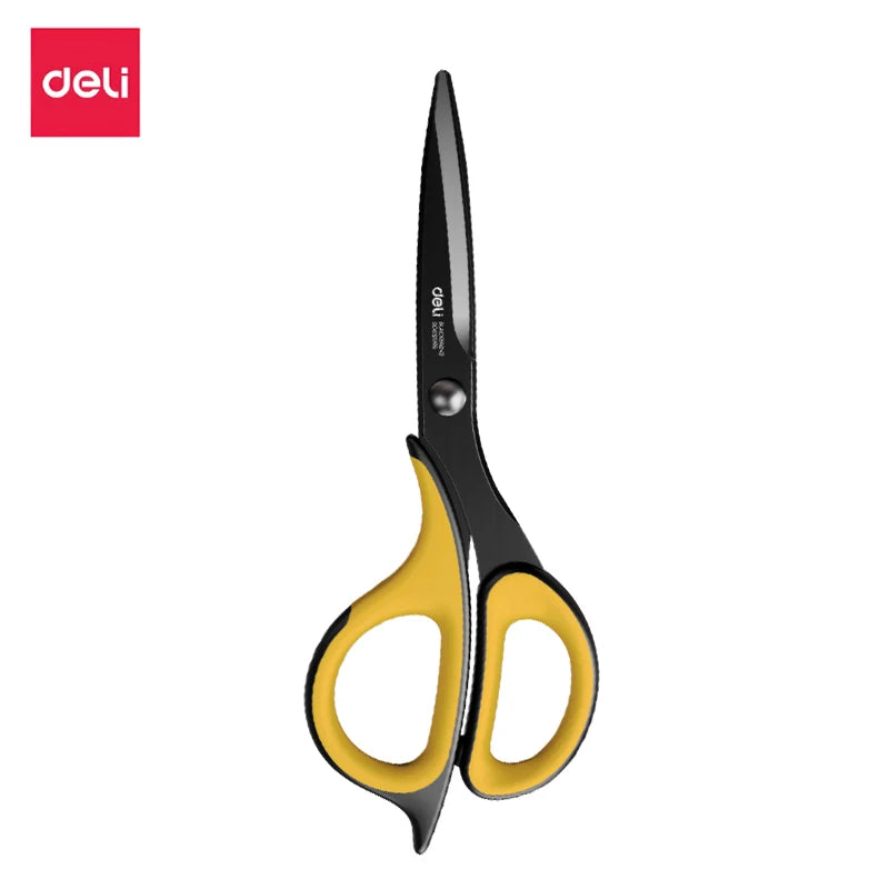 CowLost | deli-stainless-steel-anti-stick-scissors-alloy-stationery |6