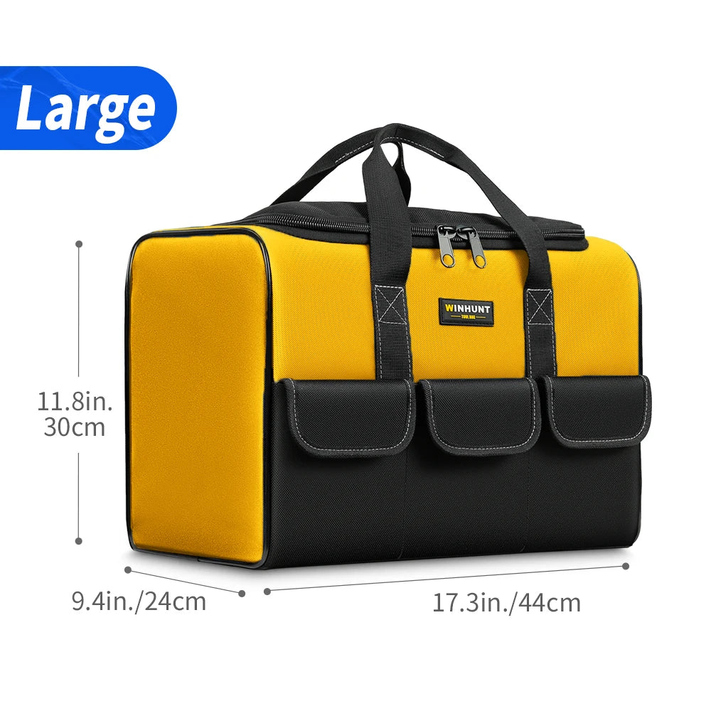 CowLost | product_id-17-inch-large-tool-bag-with-6-exterior-pockets-for-electricians-and-diy-enthusiasts |14