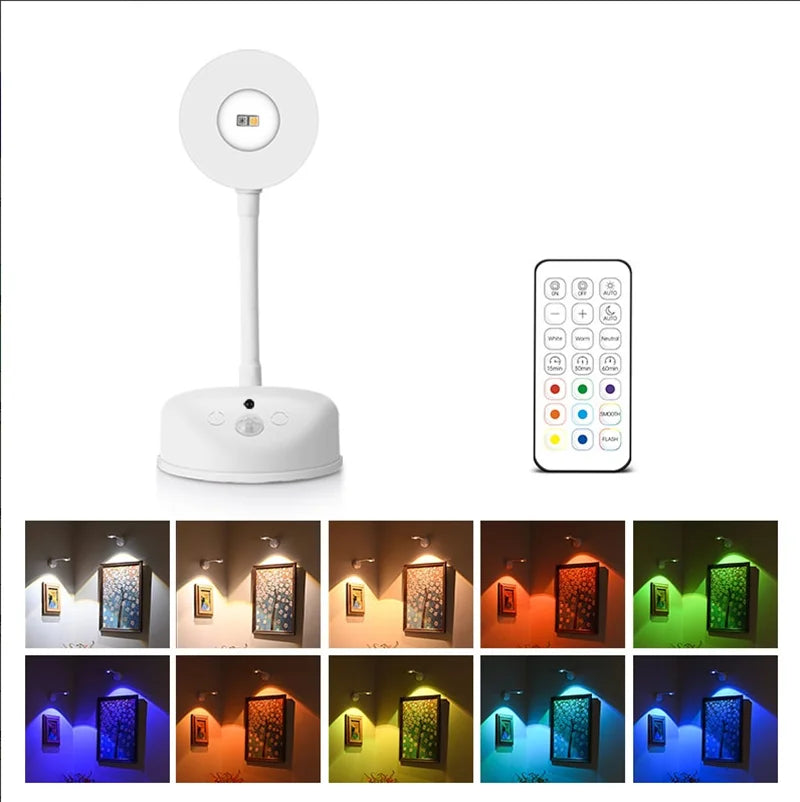 CowLost | product_id-usb-rechargeable-wireless-human-sensing-dimmable-rgb-led-wall-spotlight-for-paintings |26