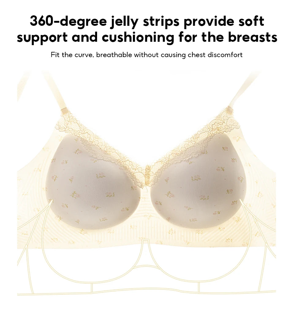 CowLost | product_id-fallsweet-wireless-push-up-floral-lace-bra-for-women |10