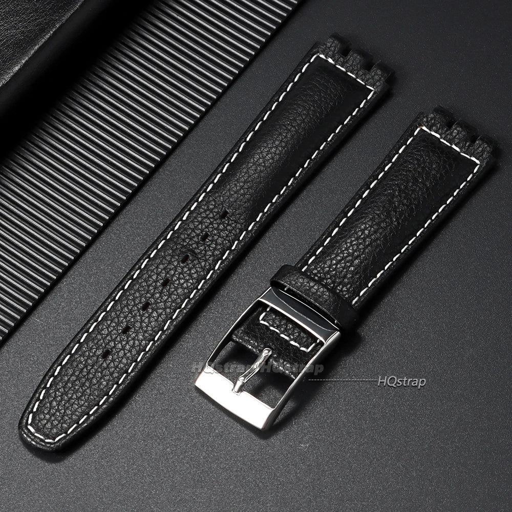 CowLost | product_id-17mm-waterproof-leather-sport-watch-strap-for-swatch-with-metal-pin-buckle |10
