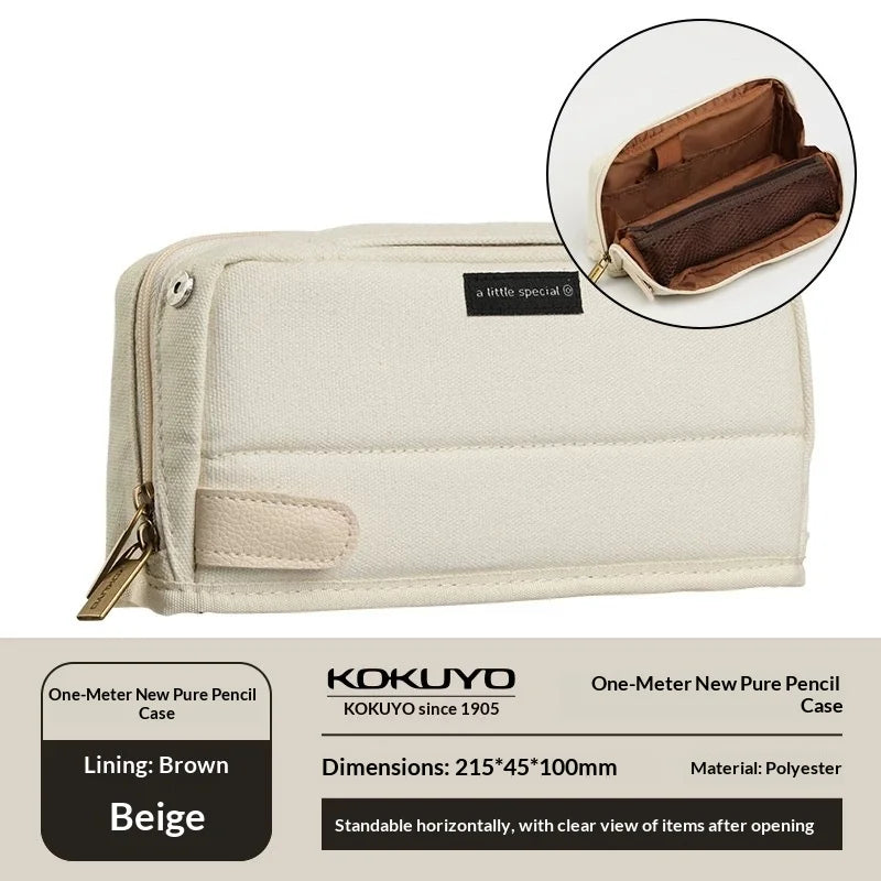 CowLost | product_id-kokuyo-stand-up-multi-functional-canvas-pencil-bag-5-colors-holds-40-pens-study-organizer-for-kids-professionals |16