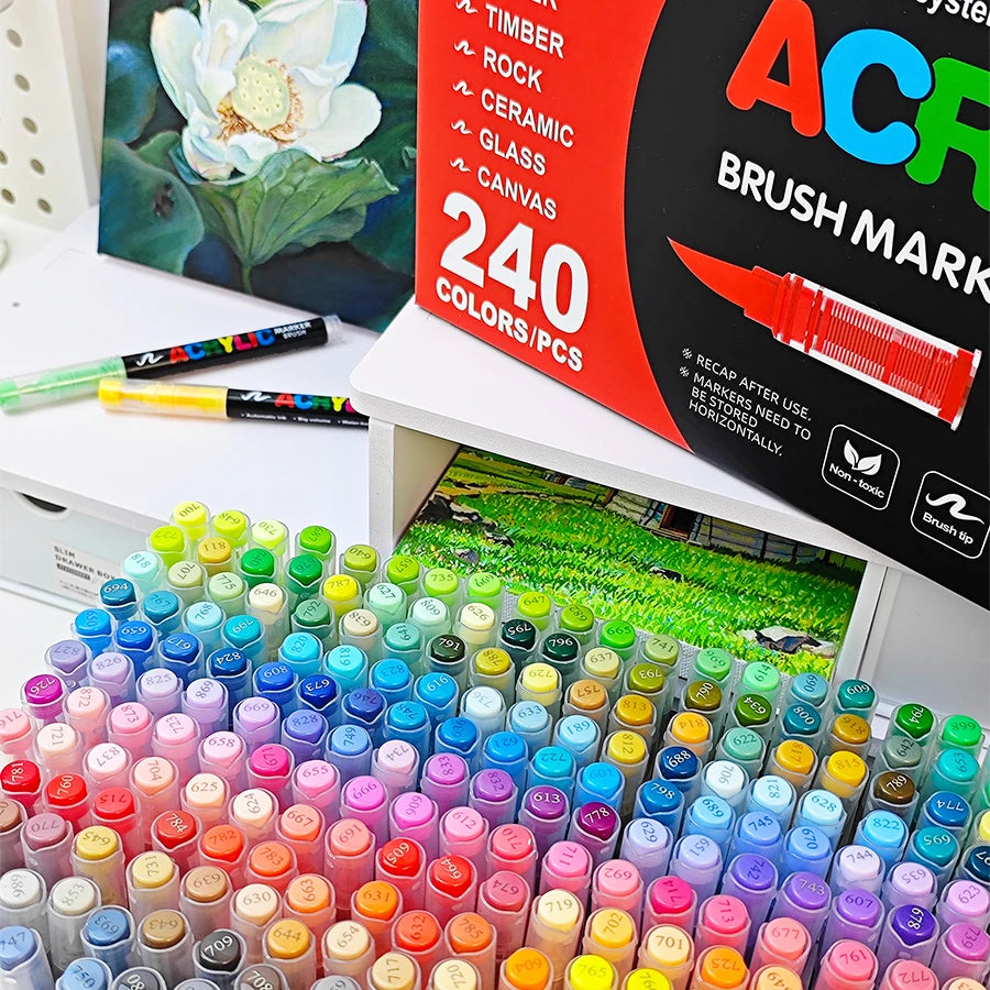 CowLost | markers-product_id-acrylic-paint-soft-brush-markers-set-for-wood-stone-canvas |5