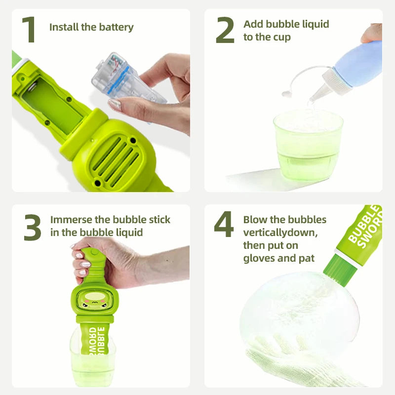 Cute Animal Bubble Machine with Colorful Lights and Smoke for Summer Party Toy