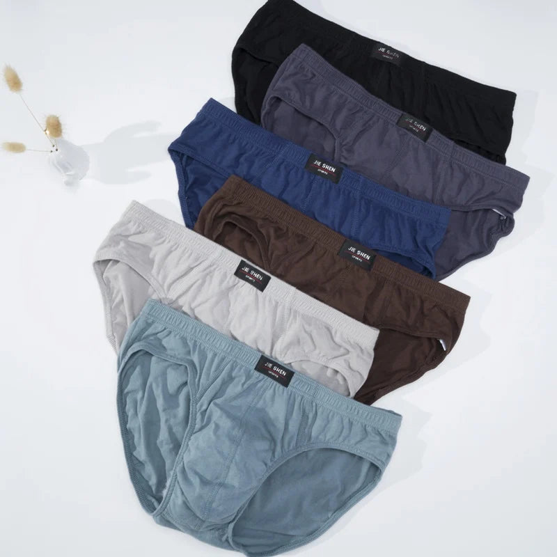 CowLost | men-solid-cotton-briefs-panties-plus-size-xl-5xl-underwear-briefs |2