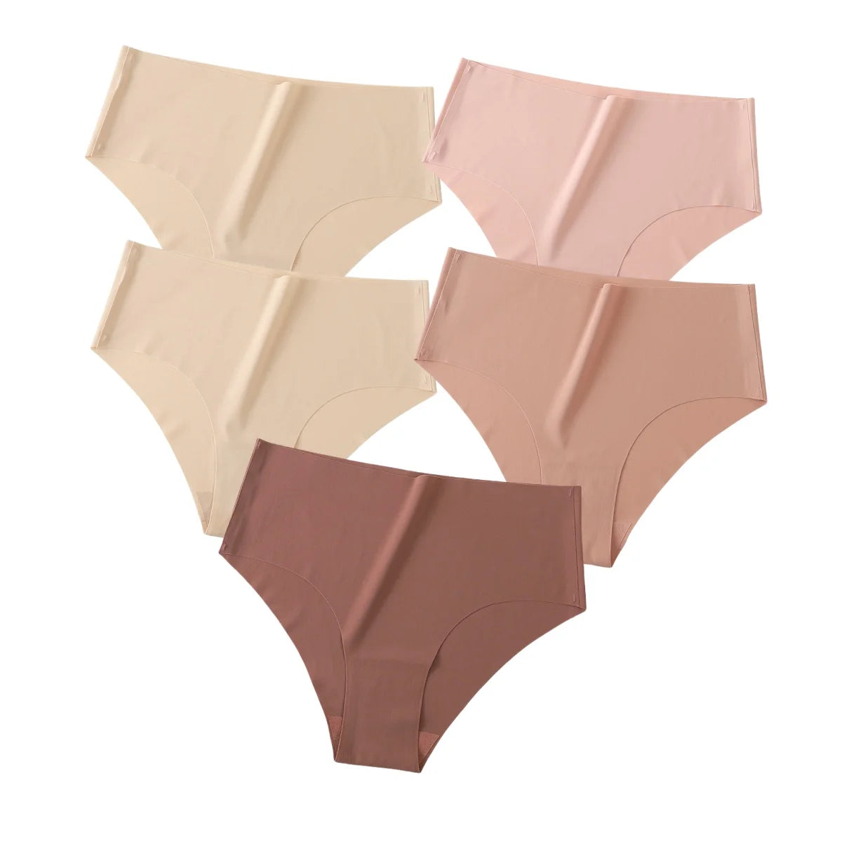 CowLost | product_id-5pcs-women-high-waist-seamless-breathable-briefs-xs-xl-pack |12