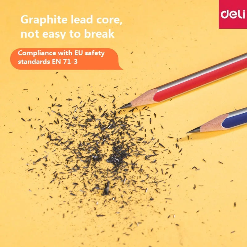 CowLost | product_id-deli-10pc-hb-2b-wood-pencils-triangle-hexagonal-with-eraser-for-school-home-office |5