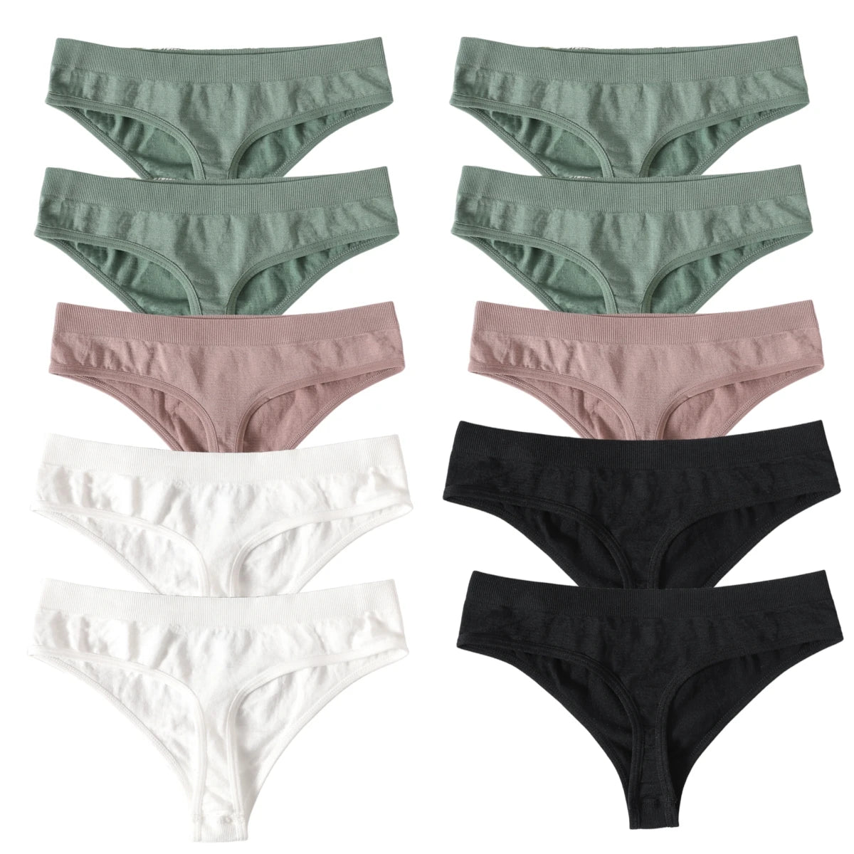 CowLost | product_id-10pcs-womens-seamless-low-waist-g-string-thong-panties-m-xl-sexy-underwear |31