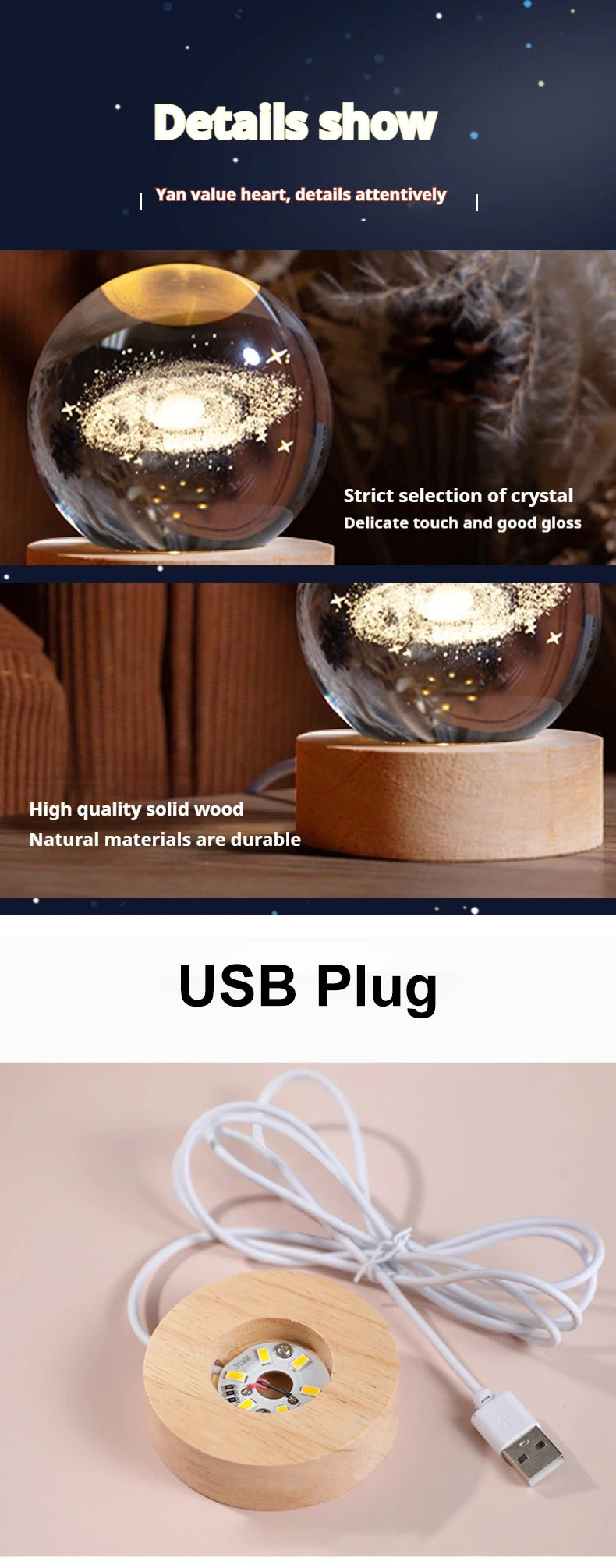 CowLost | product_id-6cm-3d-crystal-ball-led-solar-system-planets-moon-astronaut-decoration |11