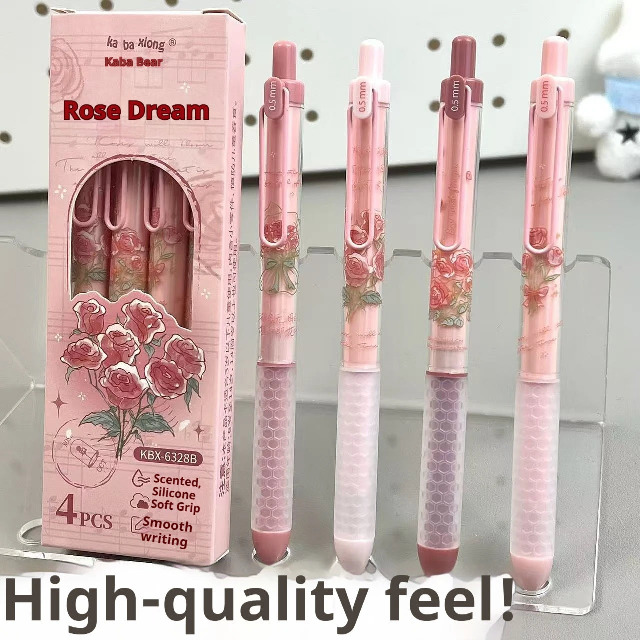 CowLost | product_id-fragrance-gel-pens-0-5mm-black-ink-rose-dog-coffee-assorted-colors-smudge-proof-comfortable-grip-for-study-and-homework |1