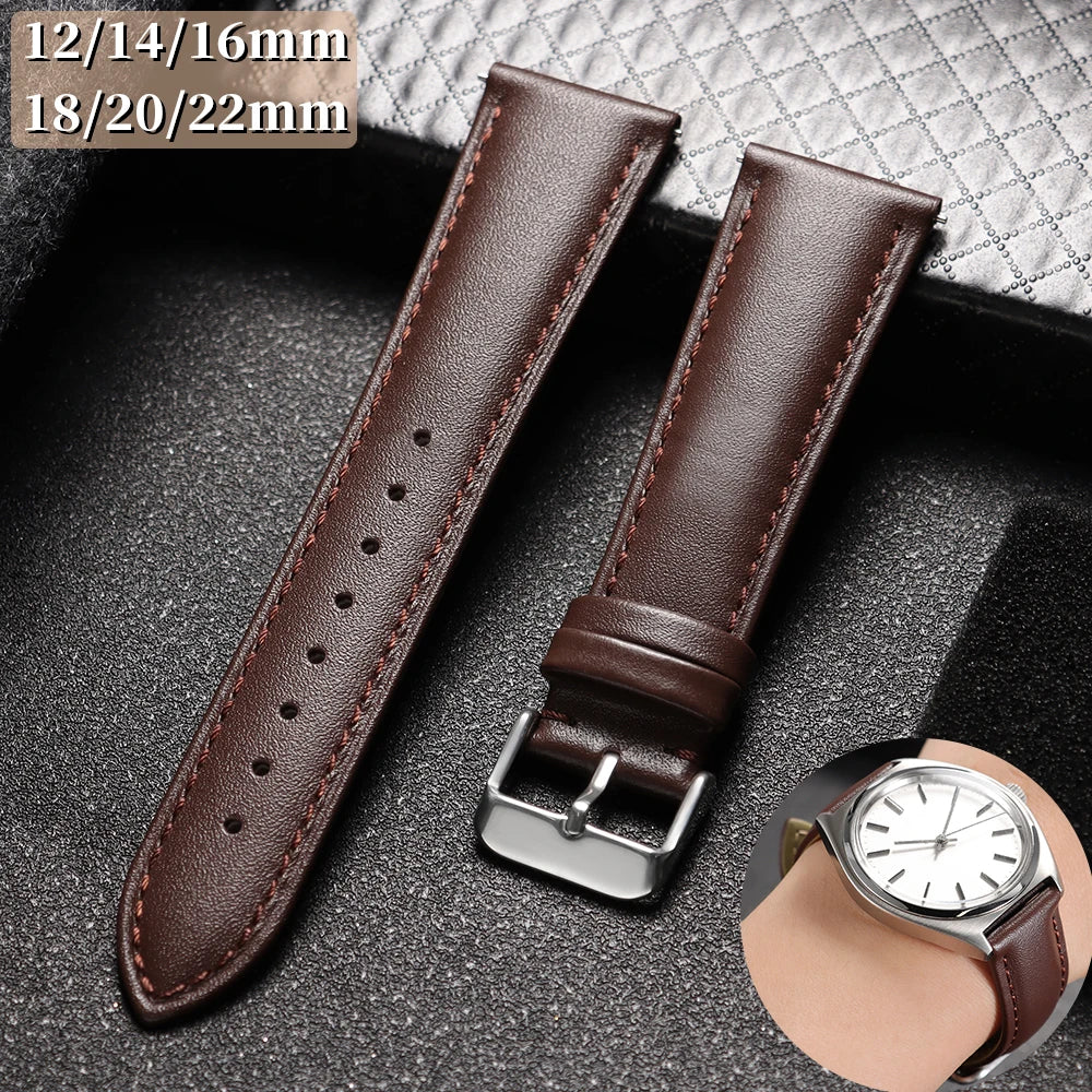 CowLost | bracelets-product_id-calfskin-leather-watch-band-12-22mm-with-gold-pin-buckle-quick-release-unisex-strap |1