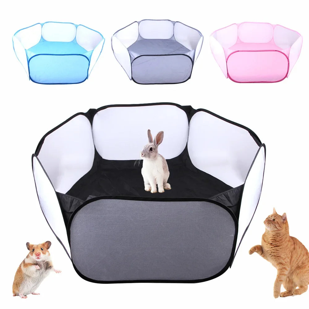 CowLost | pet-supplies-foldable-hexagon-pet-fence-for-rabbits-hamsters-guinea-pigs |1