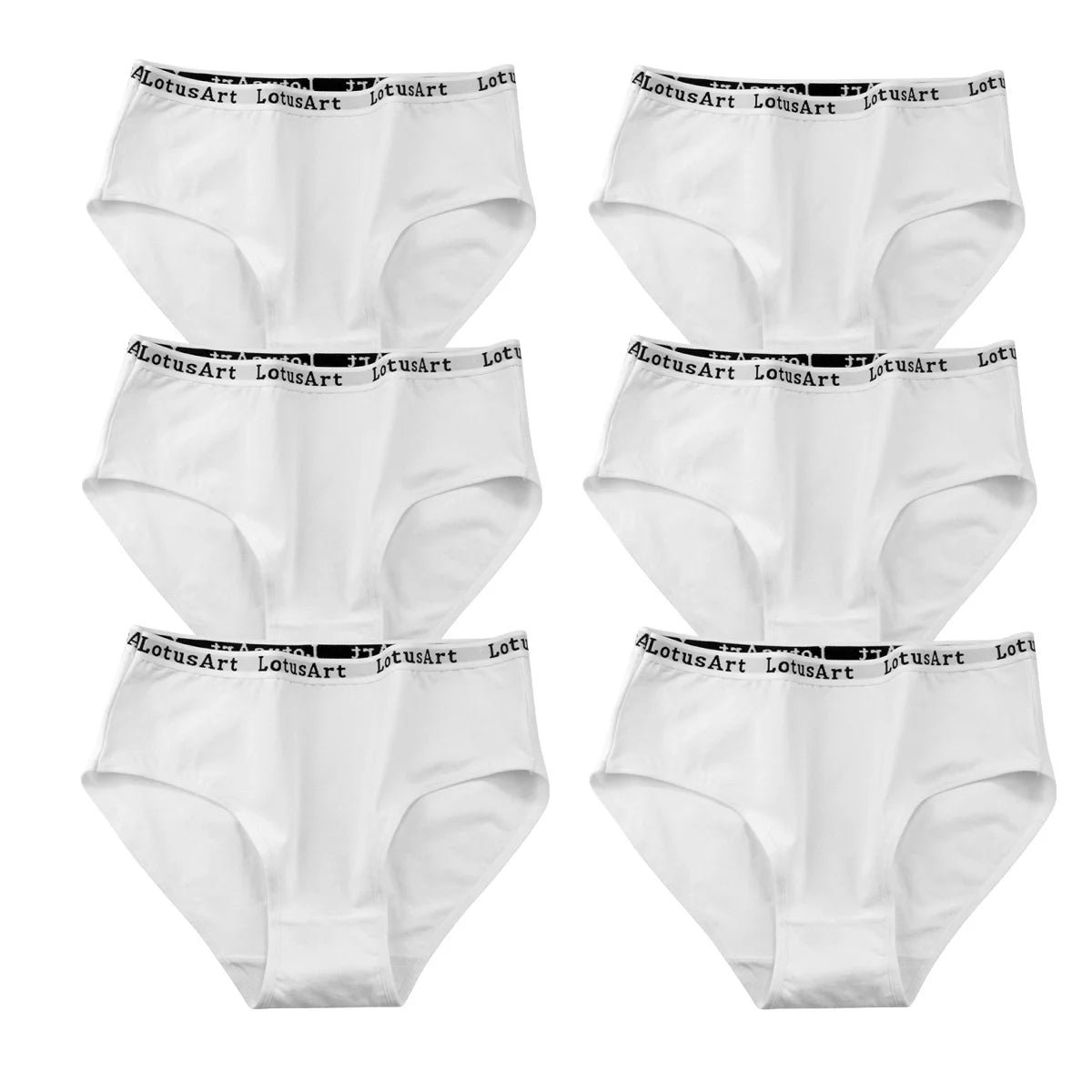 CowLost | product_id-6pcs-women-s-high-rise-seamless-cotton-briefs-m-2xl-solid-colors |10