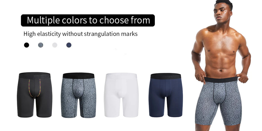 CowLost | activewear-pants-4pcs-mens-boxer-briefs-with-elastic-waistband-skull-print |12
