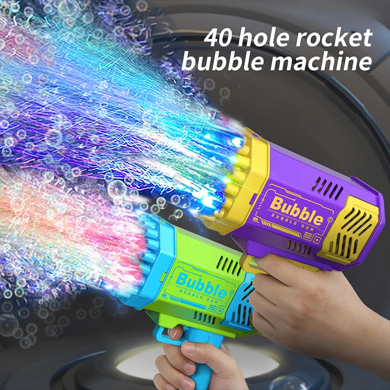 CowLost | product_id-childrens-40-hole-portable-automatic-bubble-gun-toy-with-light-no-battery-needed |2