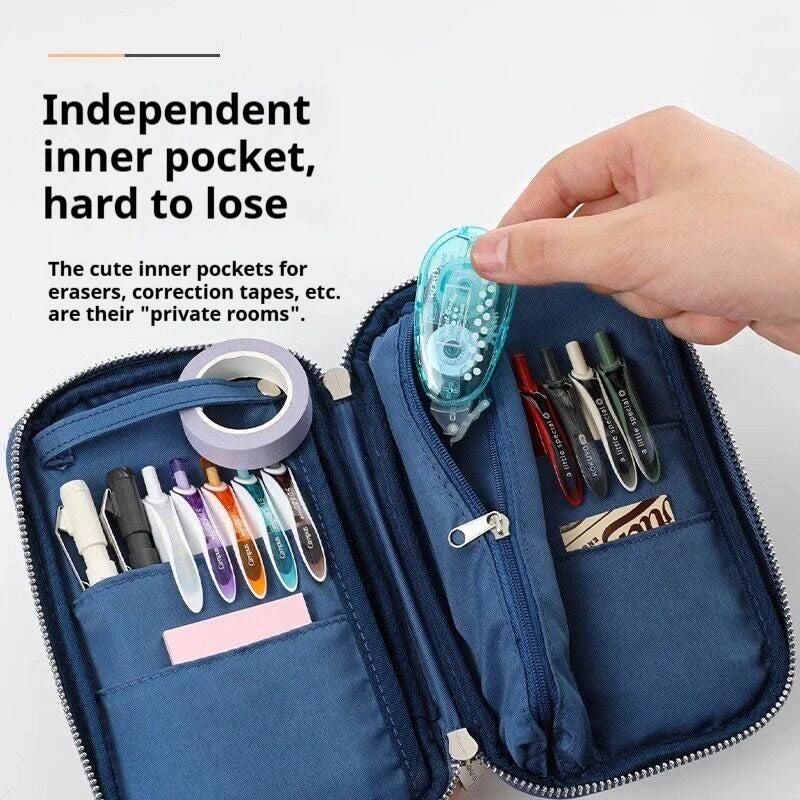 CowLost | product_id-japanese-kokuyo-corduroy-pencil-case-durable-pen-bag-for-school-office-supplies |5