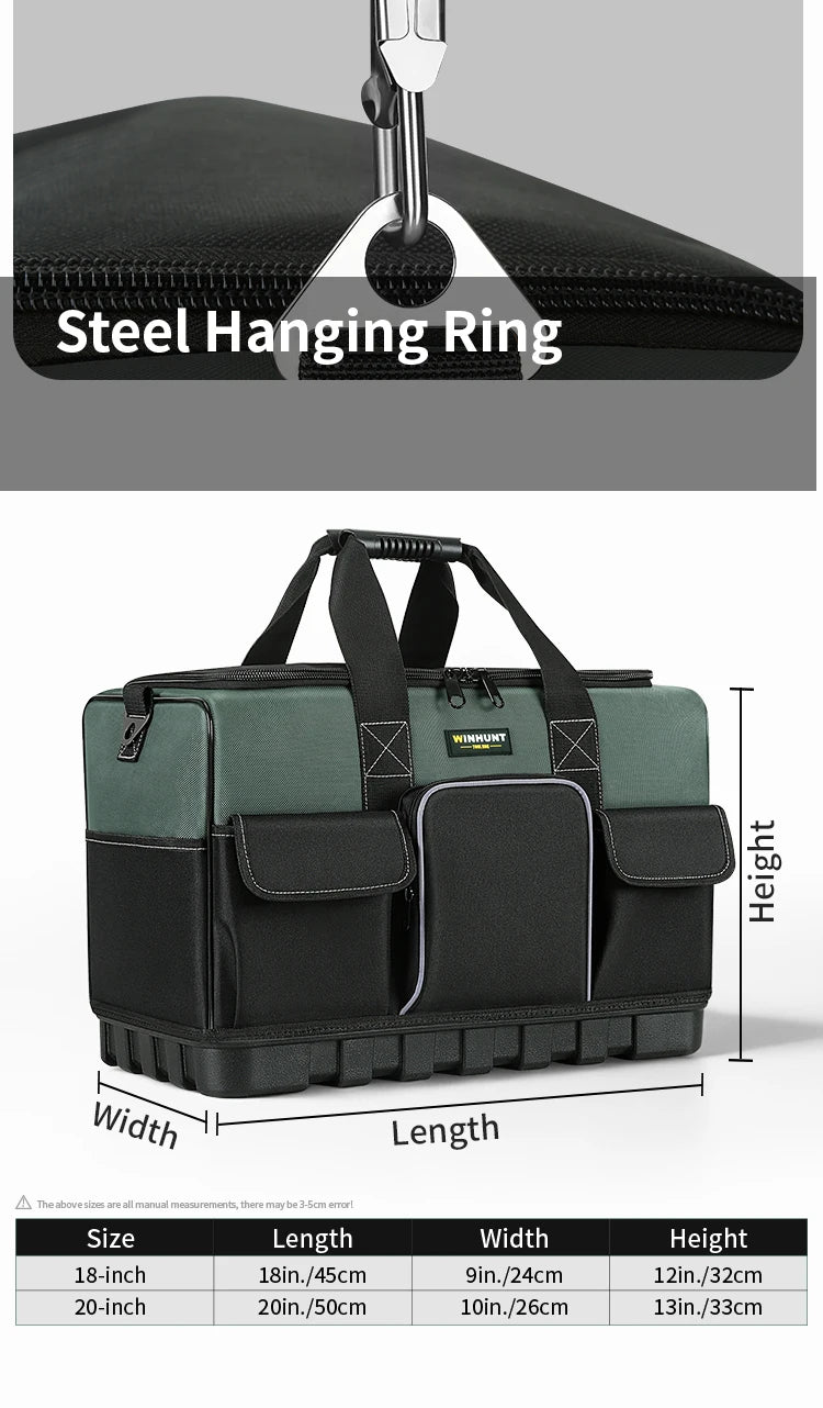 CowLost | product_id-heavy-duty-16-pocket-electrician-tool-bag-with-hard-bottom-for-hvac-mechanic |14
