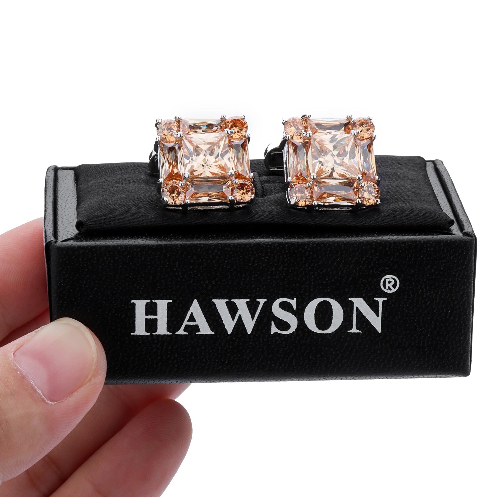 CowLost | clothing-accessories-trendy-zircon-square-cufflinks-for-men |19
