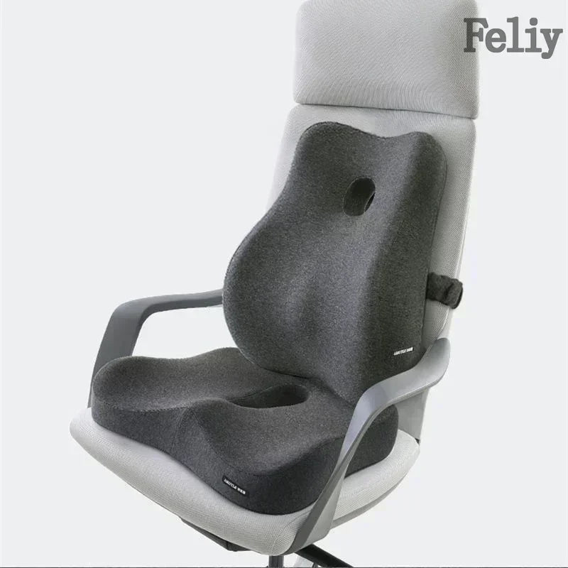 CowLost | memory-foam-office-chair-cushion-car-seat-support-waist-pillow-massage-lumbar-pain-relief-cushion-slow-rebound-orthopedic-pillow |3