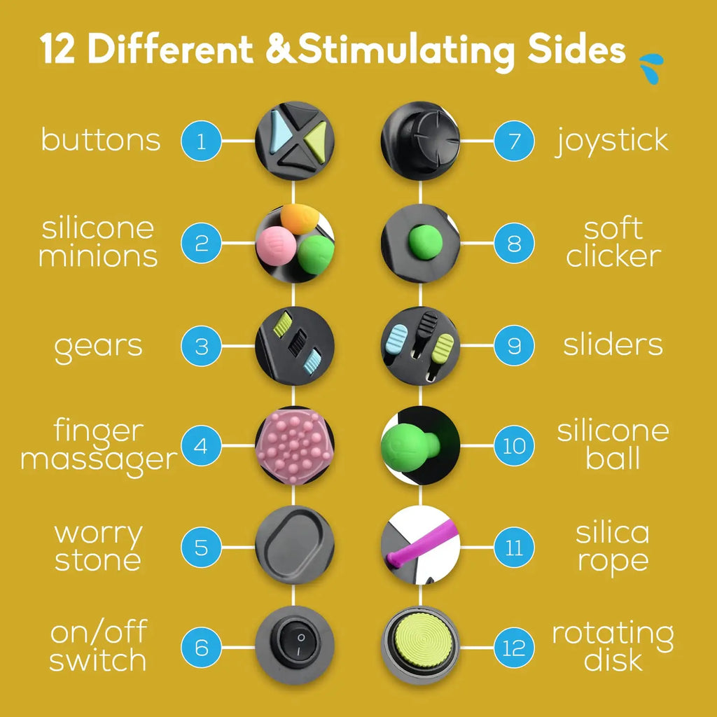 CowLost | fidget-cube-edc-anti-stress-sensory-toy-for-anxiety-adhd-autism-12-sided-dice-for-focus |5