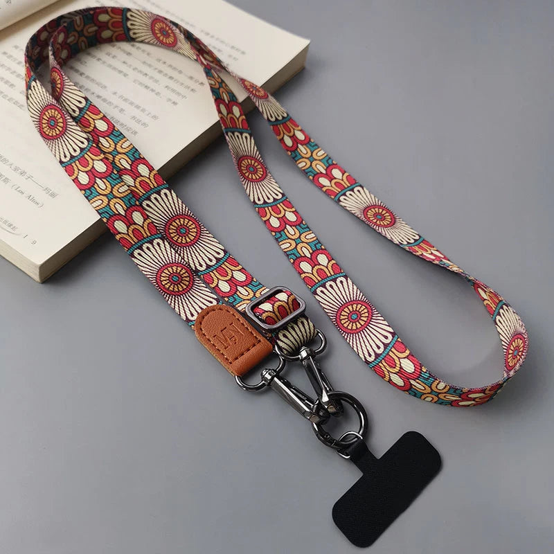 CowLost | uncategorized-adjustable-retro-totem-pattern-crossbody-cell-phone-lanyard |21