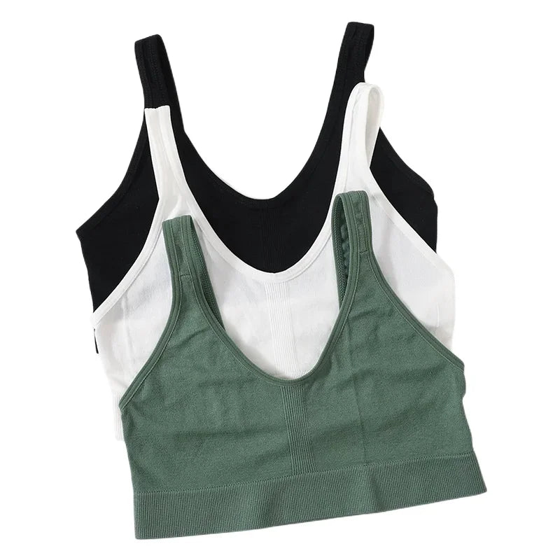 CowLost | product_id-seamless-wire-free-push-up-v-neck-sports-bra-crop-top-for-women |2