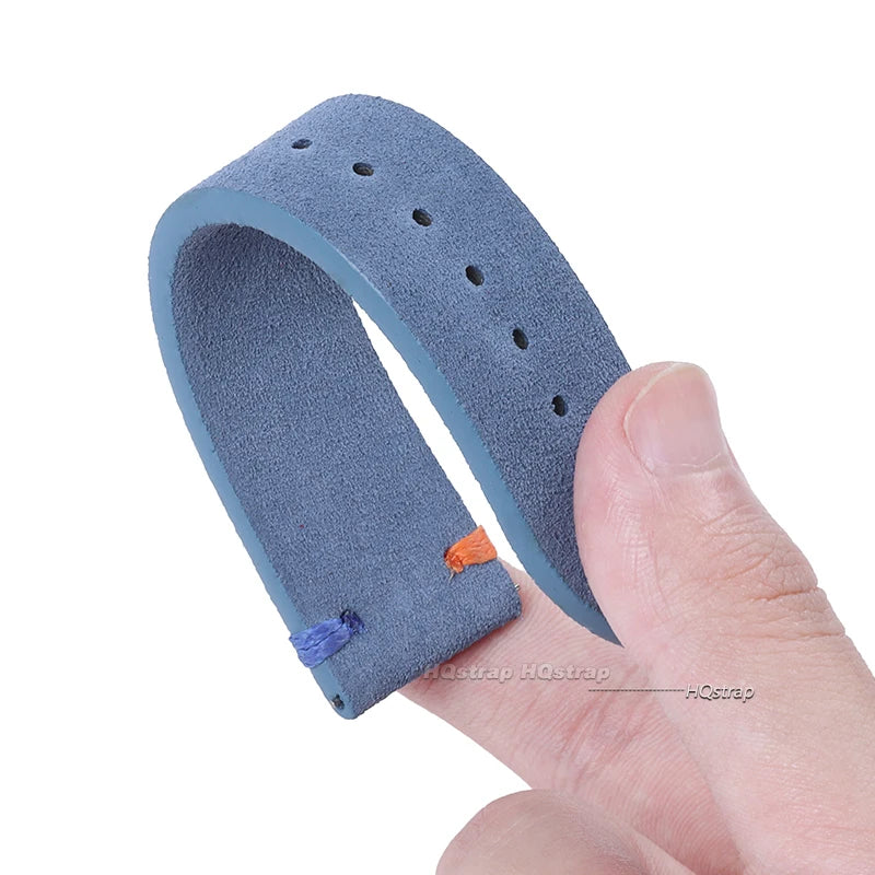 CowLost | product_id-18-20-22mm-vintage-blue-brown-suede-leather-watch-strap-replacement-band |6