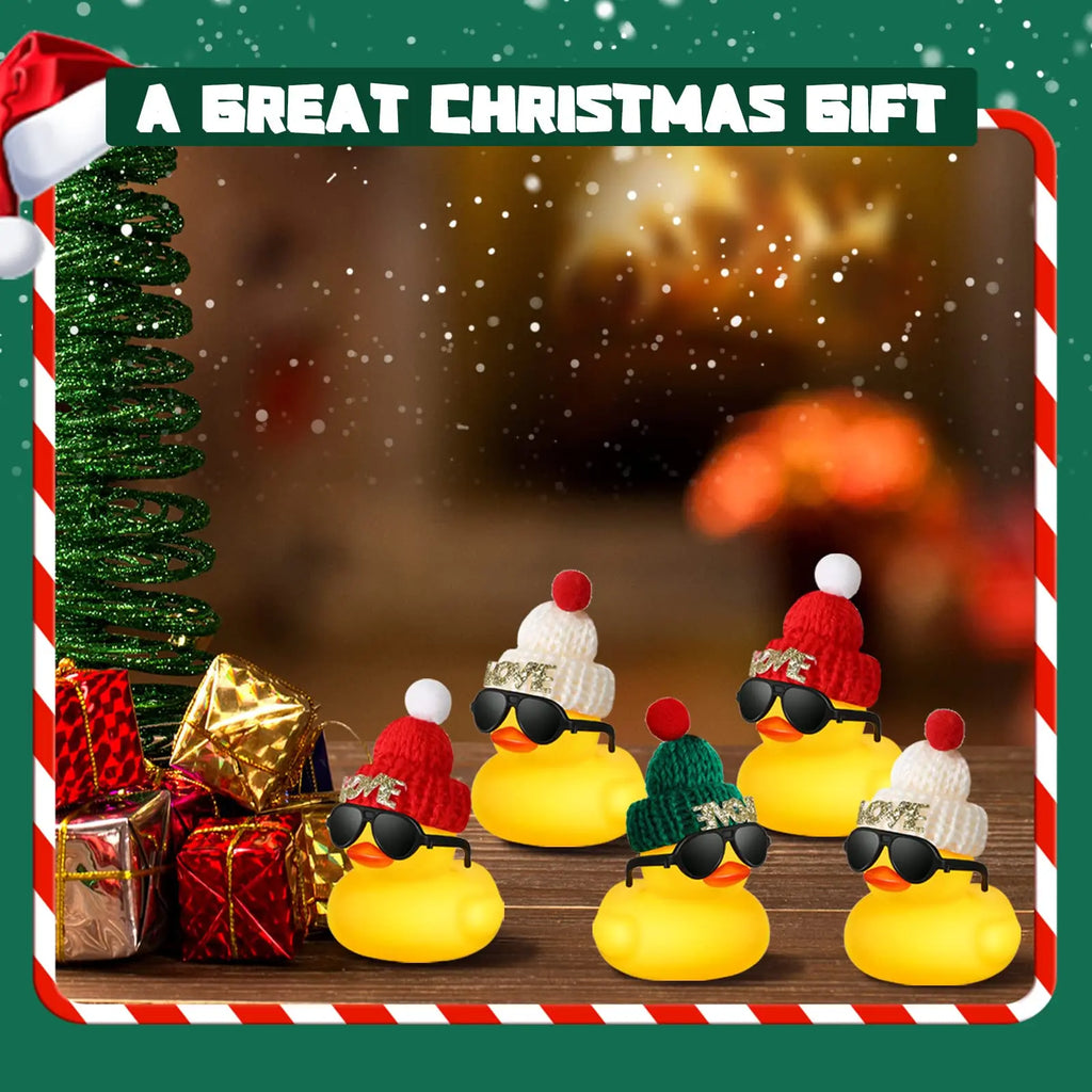 CowLost | product_id-6-12-24-mini-rubber-ducks-bulk-set-with-plush-hat-for-christmas-valentine-party-favor |6