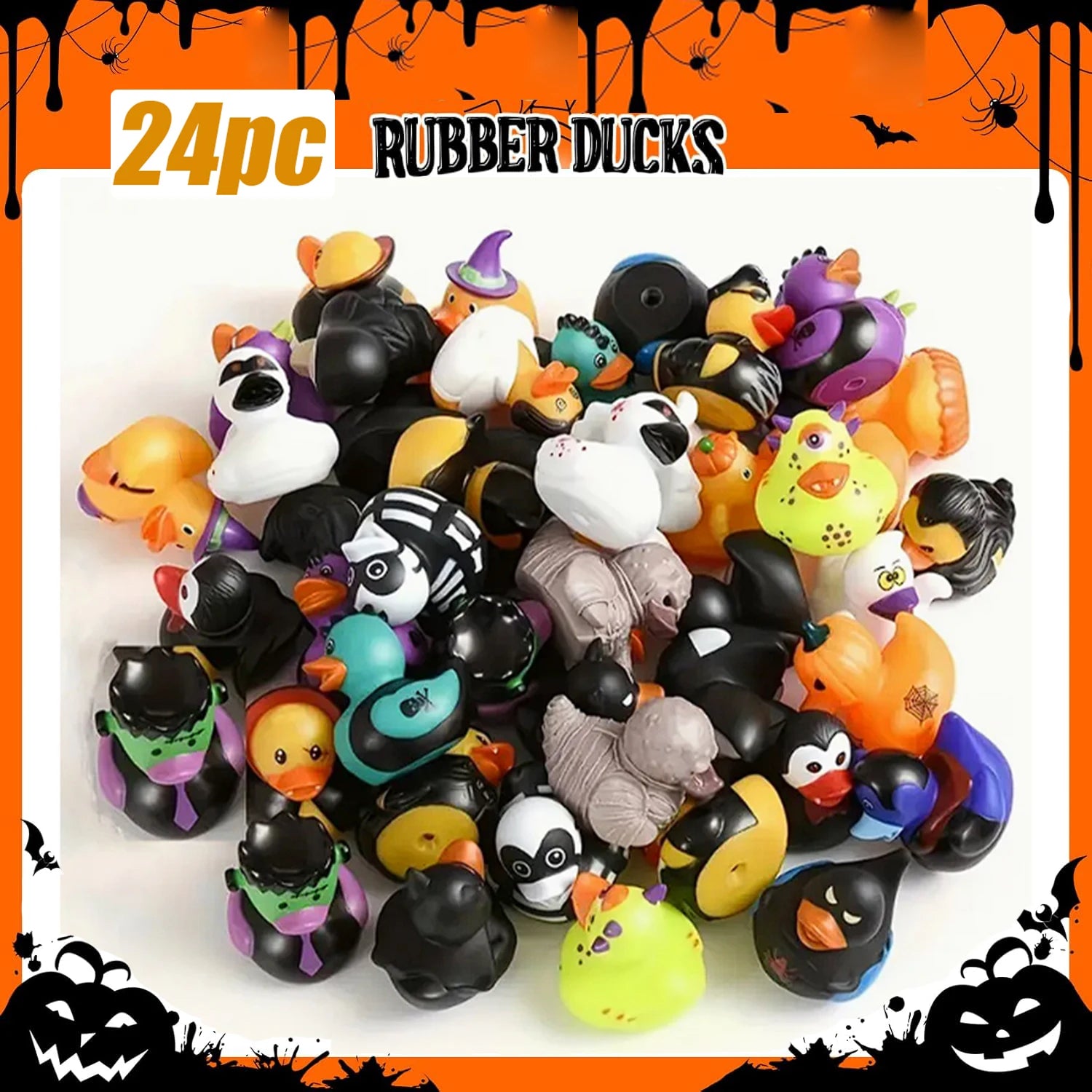 CowLost | product_id-24-48-96-pcs-halloween-rubber-duck-party-favors-for-kids-birthday-decor |12