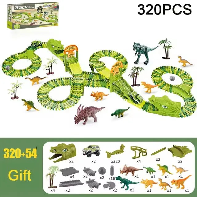 CowLost | fencing-barriers-dinosaur-plastic-racing-track-set-with-electronic-car-toy |23