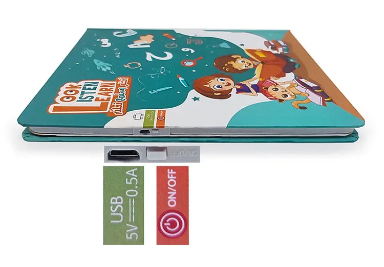 Arabic English Point Reading Puzzle Audio Book Early Education Montessori Toy