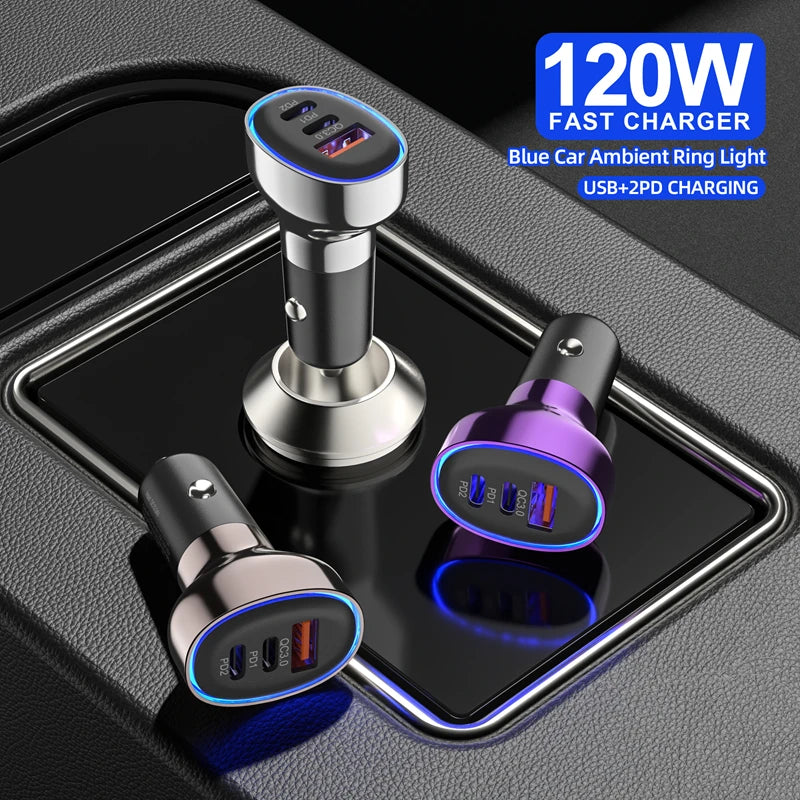 CowLost | product_id-120w-fast-car-charger-2-in-1-usb-c-30w-ac-30w-quick-charge-3-0-dual-port-12v-24v-for-iphone-samsung-android |7