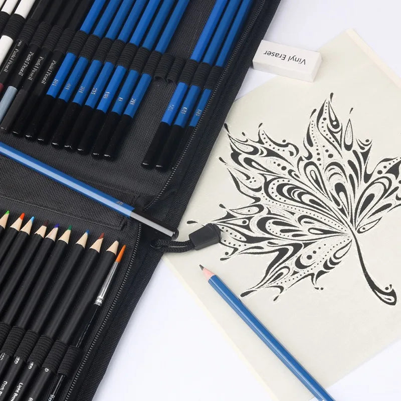 CowLost | product_id-kalour-108pcs-professional-sketching-pencil-set-with-charcoal-sticks-blending-tools-erasers |22