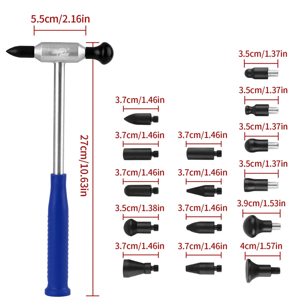 CowLost | pdr-auto-dent-remover-hammer-with-15-heads |13