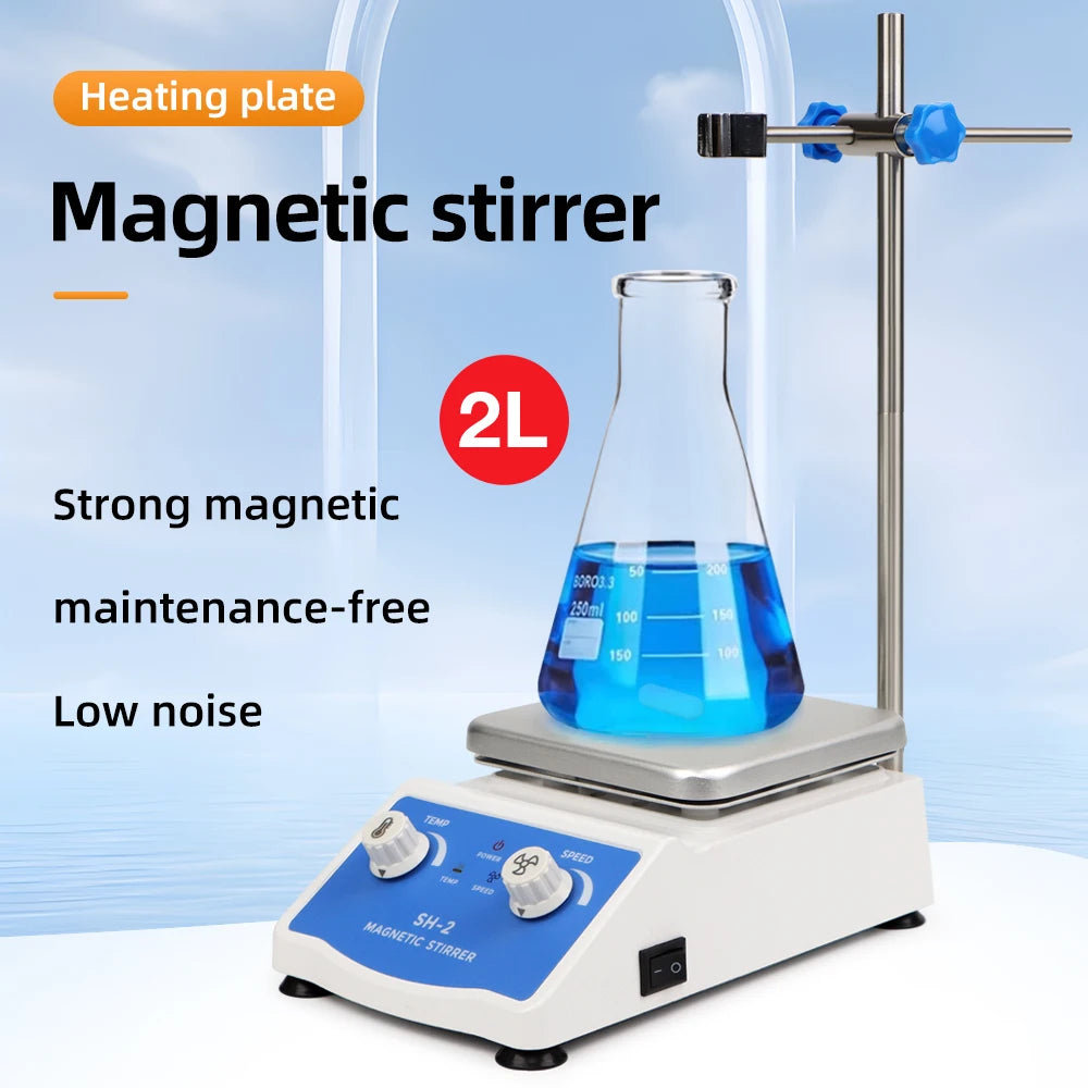 SH-2 Magnetic Stirrer Hot Plate 2000ml Adjustable Laboratory Mixer
