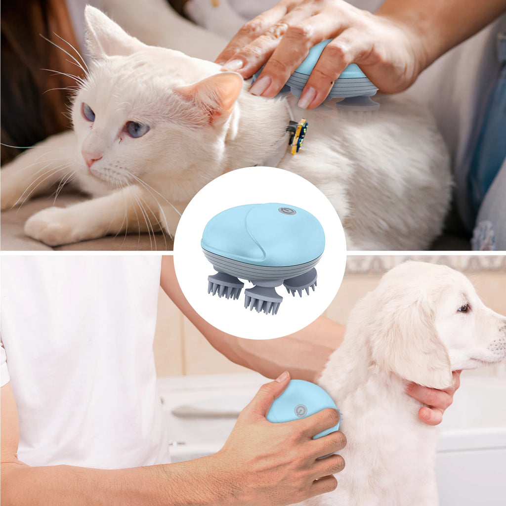 ORIA Handheld Electric Cat Massager for Relaxation and Hair Growth