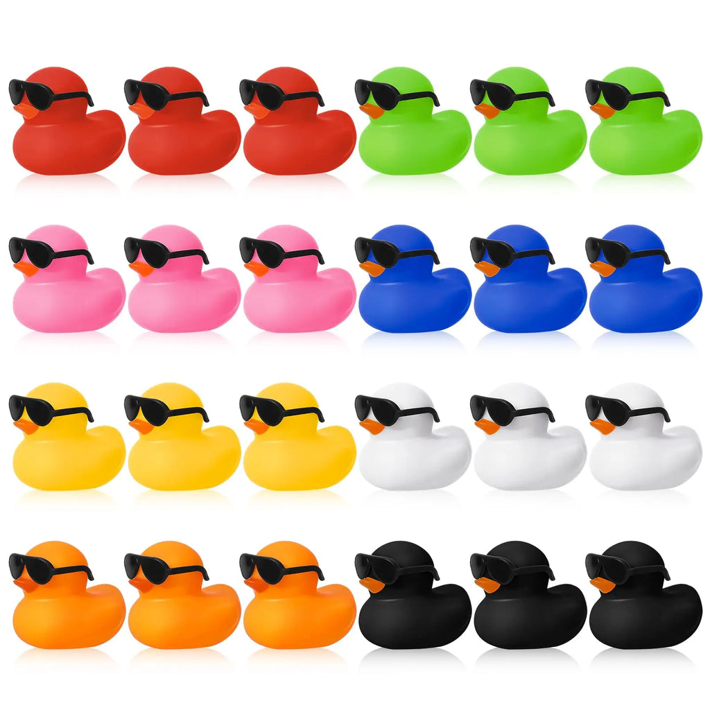 CowLost | product_id-6-12-24-48pcs-mini-rubber-duck-bath-toys-squeak-and-float-for-toddlers-boys-girls |1