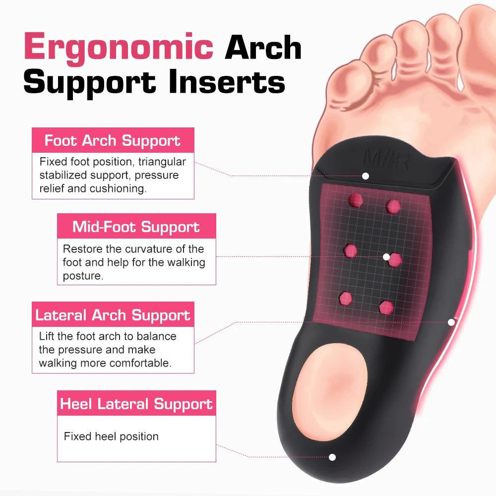 1 Pair Orthotic Insoles For Flat Feet O-Shaped Legs And Plantar Fasciitis