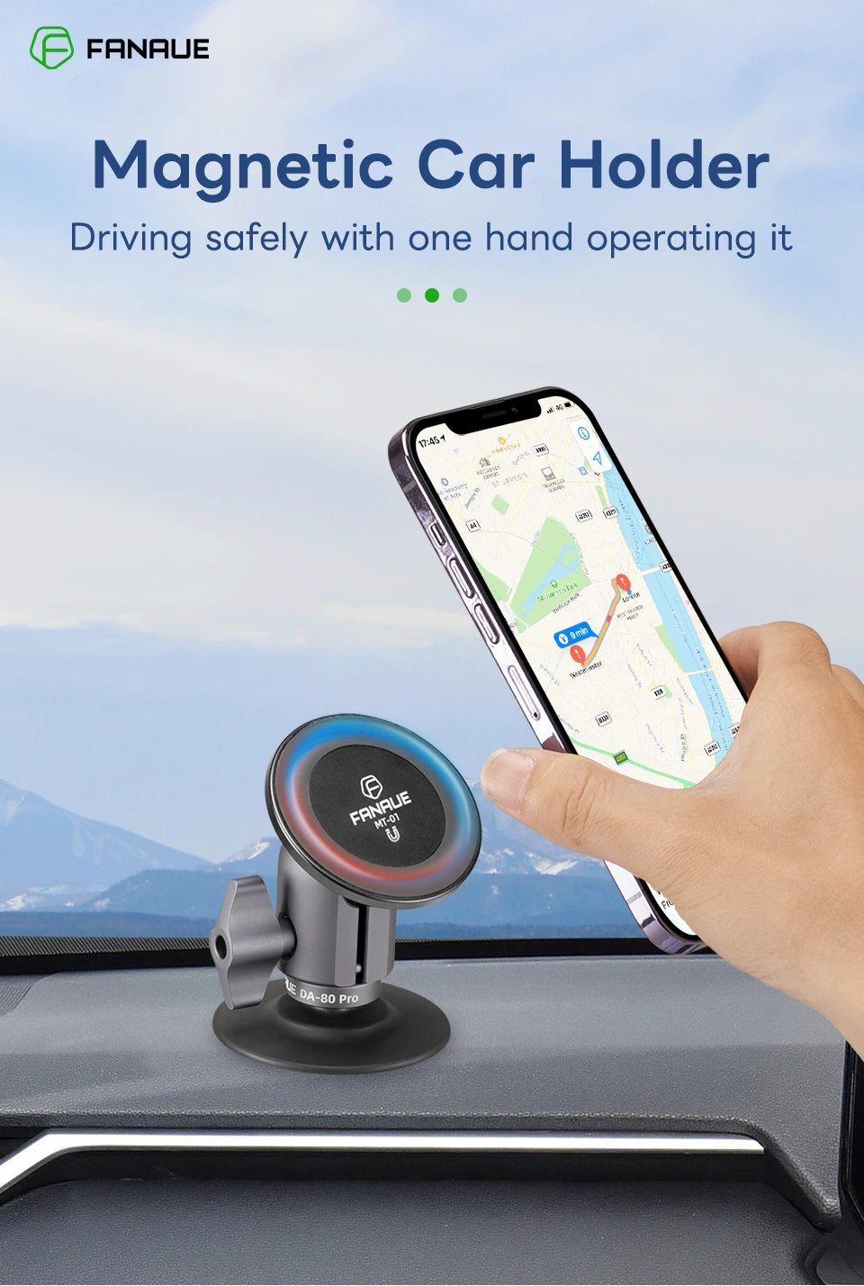 CowLost | product_id-fanaue-aluminum-magnetic-car-phone-holder-for-dashboard-center-control-screen-compatible-with-iphone-14-13-12-xiaomi-samsung-huawei |8