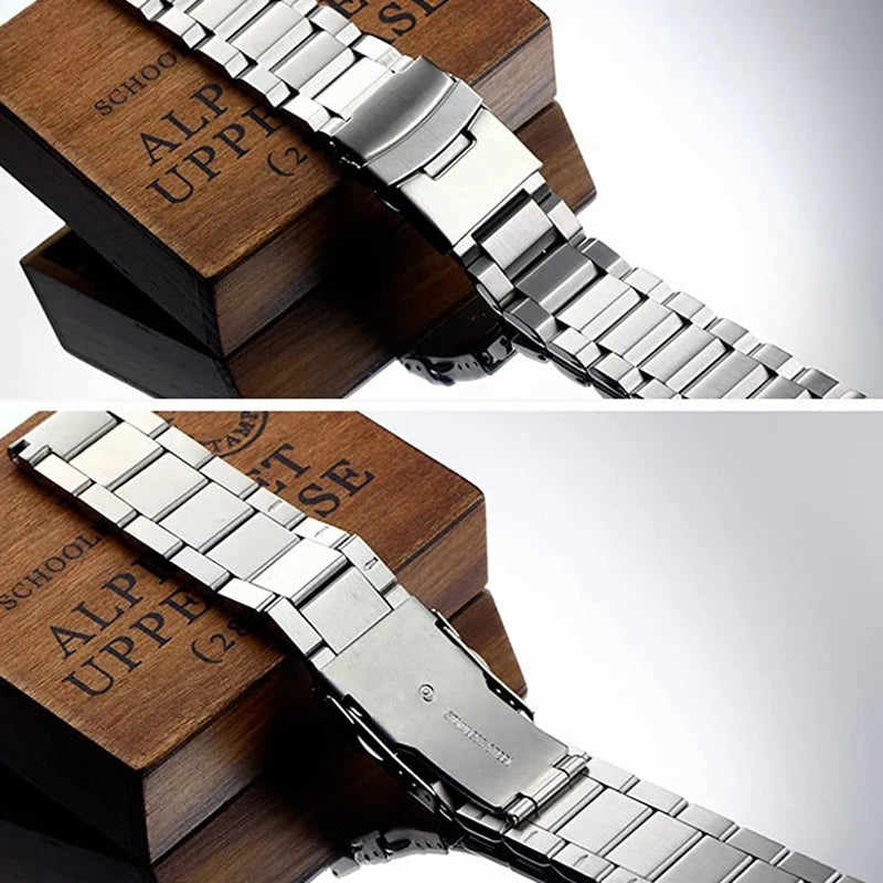 CowLost | bracelets-product_id-luxury-stainless-steel-watchband-with-solid-buckle-for-seiko-and-rolex-18-24mm-universal-strap |11