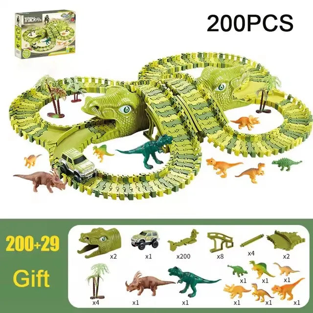 CowLost | fencing-barriers-dinosaur-plastic-racing-track-set-with-electronic-car-toy |21