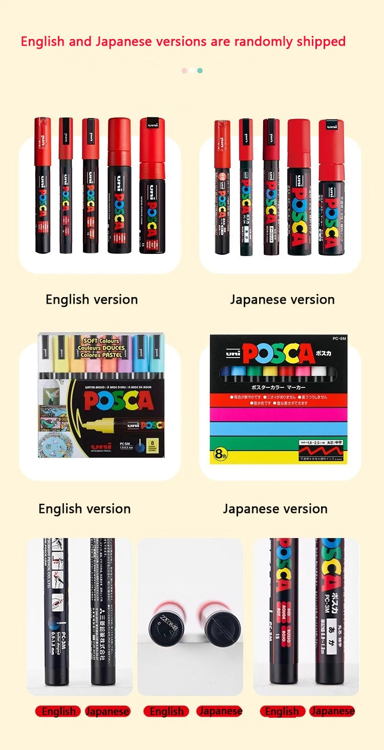CowLost | product_id-posca-8-color-art-marker-set-non-toxic-graffiti-drawing-pens |6