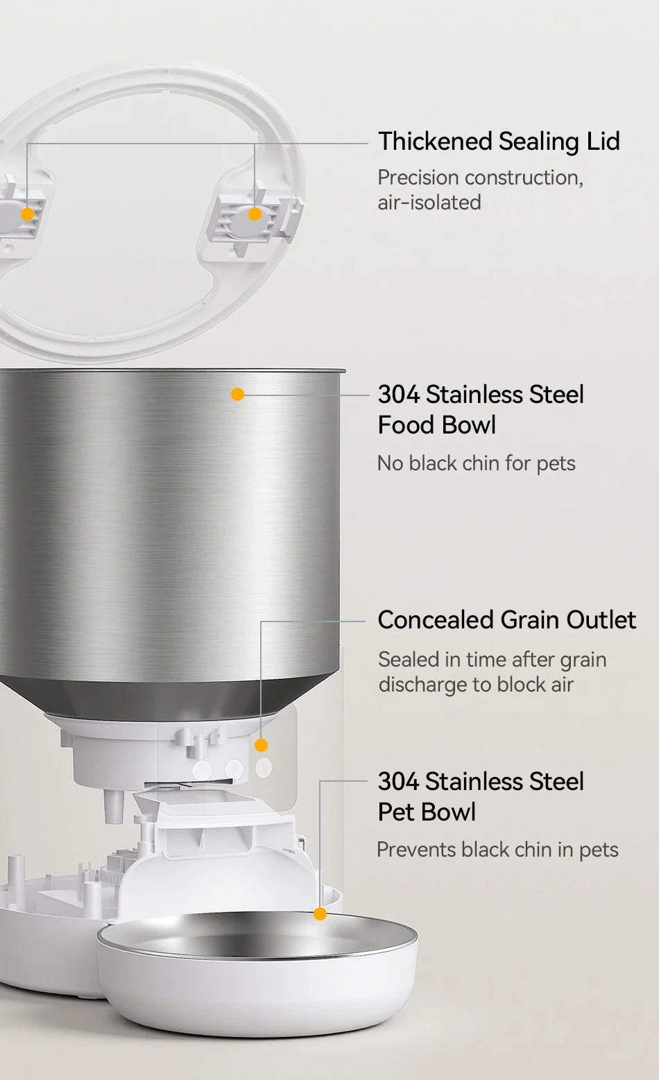 CowLost | cat-food-rojeco-4-5l-stainless-steel-smart-cat-feeder-with-wifi-app-and-voice-control |10